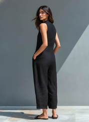Kendra | Casual Linen-Effect Slouchy Jumpsuit