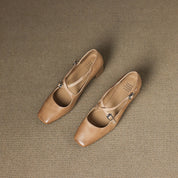 Marvane Leather Kitten Heels