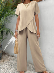 Patricia | Elegant Wrap-Front Two-Piece Set