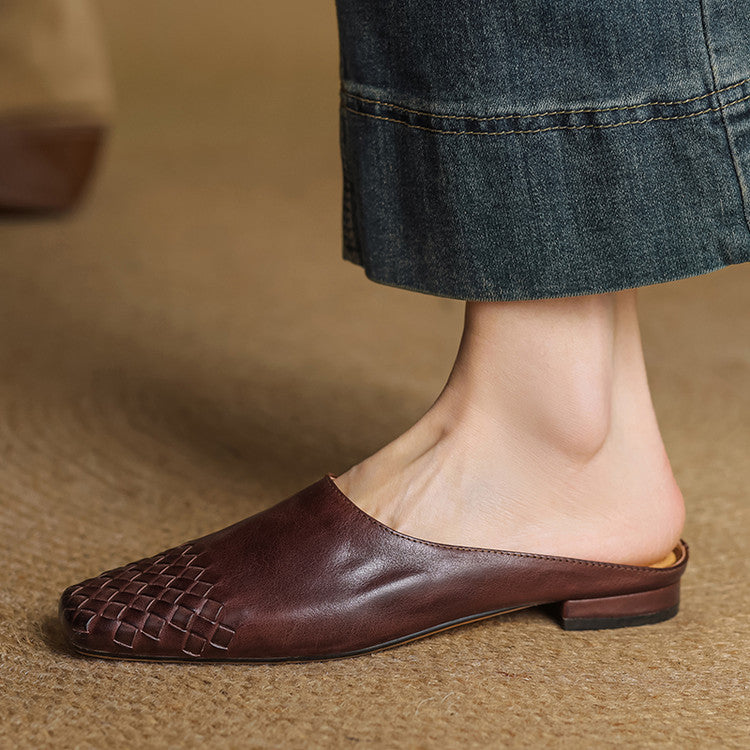 Viola Genuine Leather Mules