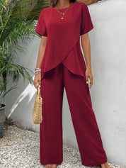 Patricia | Elegant Wrap-Front Two-Piece Set