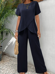 Patricia | Elegant Wrap-Front Two-Piece Set