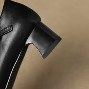 Marvane Leather Kitten Heels