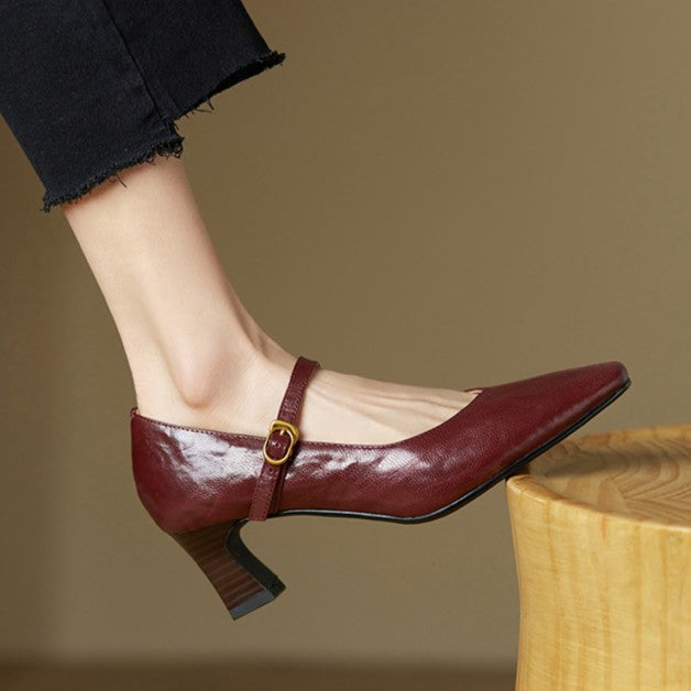 Orvane Mary Jane Leather Pumps