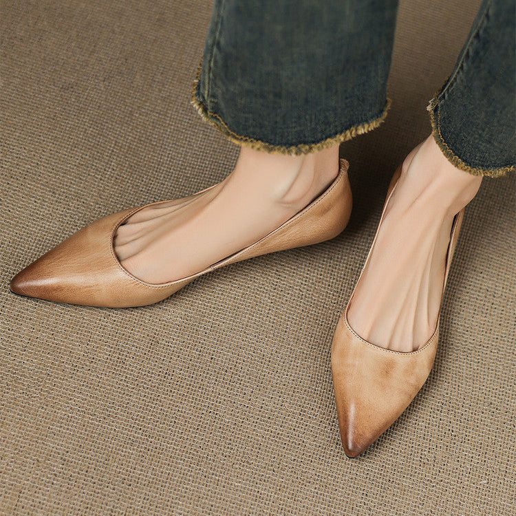 Arla Genuine Leather Flats