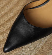 Ceyra Leather Kitten Heels