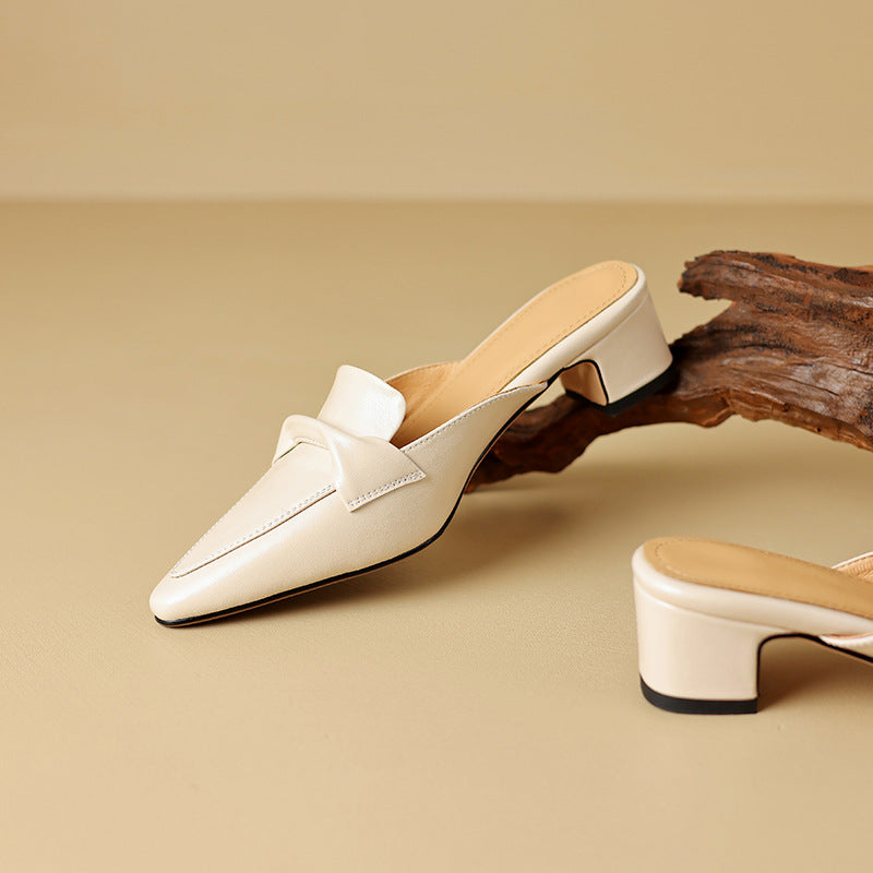 Marloe Pointed Leather Mules
