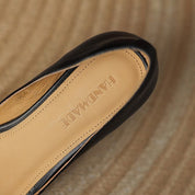 Ceyra Leather Kitten Heels