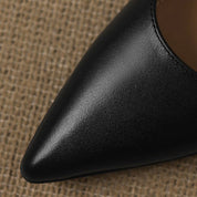 Calenne Leather Kitten Heels