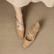 Marvane Leather Kitten Heels