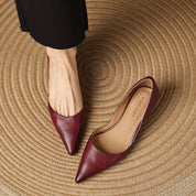 Ceyra Leather Kitten Heels