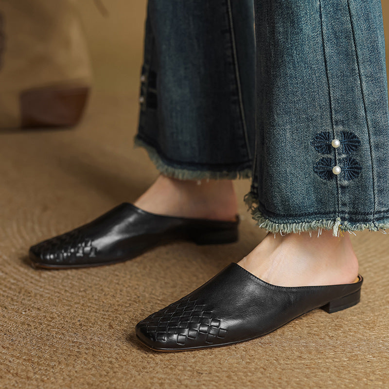 Viola Genuine Leather Mules