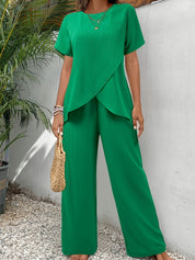Patricia | Elegant Wrap-Front Two-Piece Set