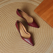 Ceyra Leather Kitten Heels