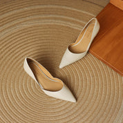 Ceyra Leather Kitten Heels