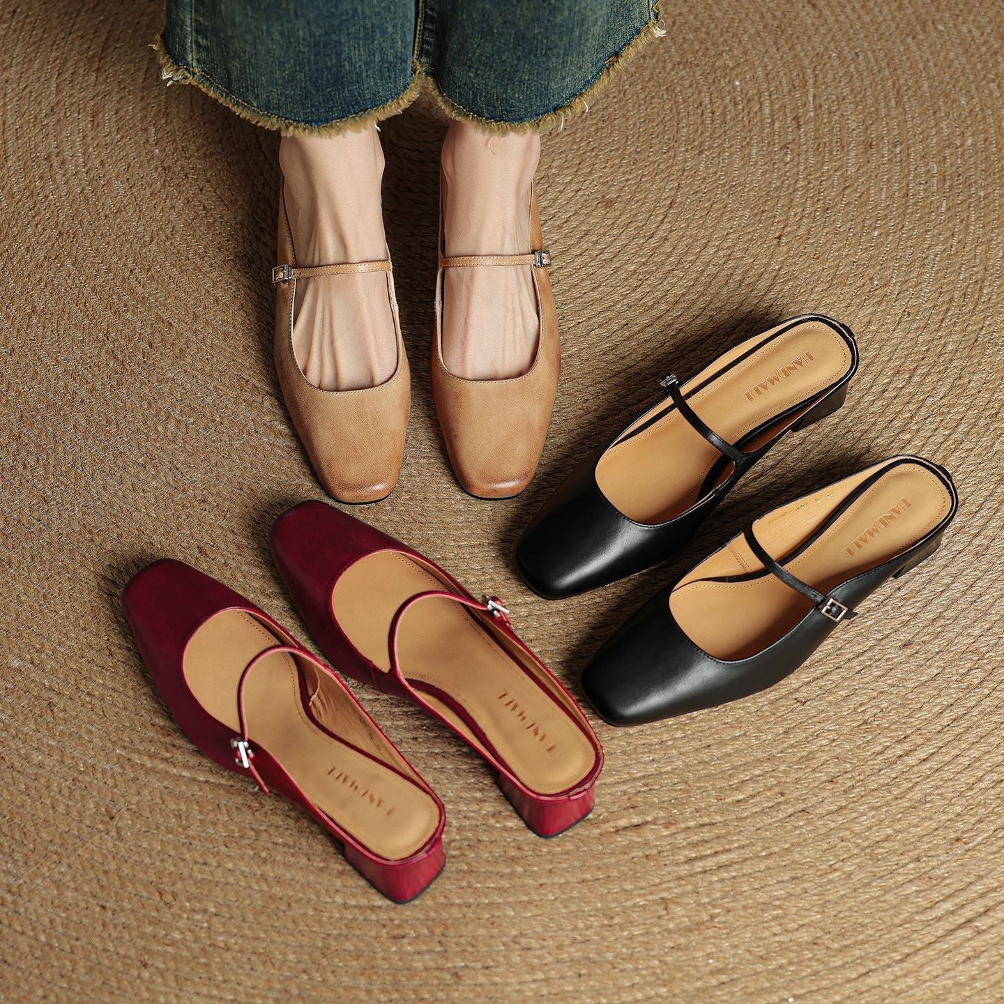 Meyra Leather Mules
