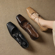 Marvane Leather Kitten Heels