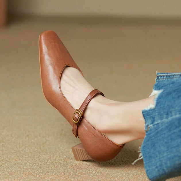 Orvane Mary Jane Leather Pumps