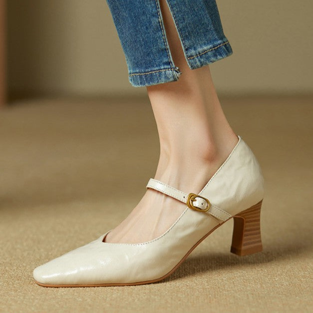 Orvane Mary Jane Leather Pumps