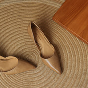 Ceyra Leather Kitten Heels