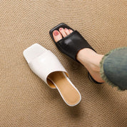 Virelle Curve Leather Mule Heels