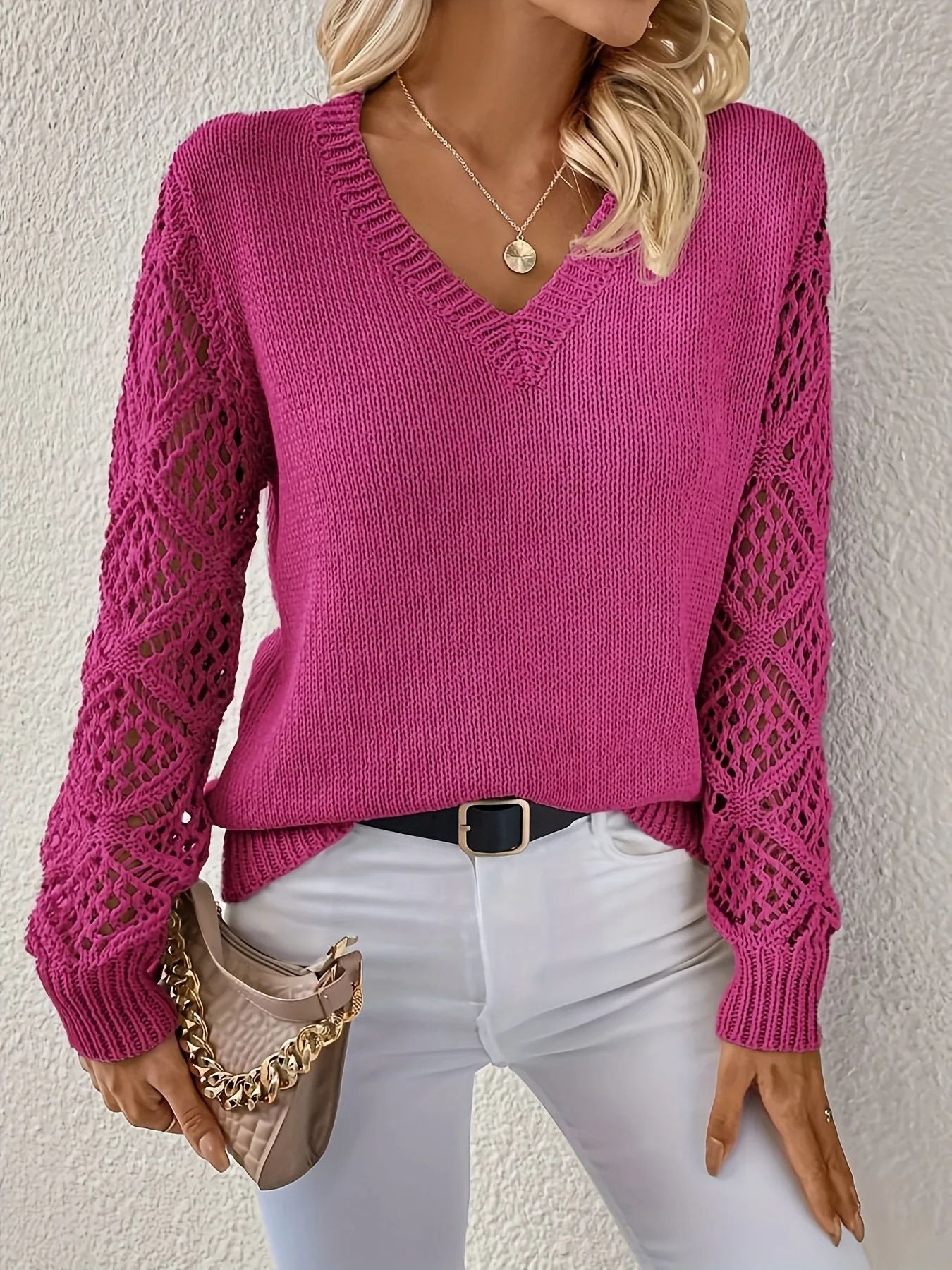 Rosy | Crochet detailed jumper