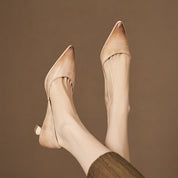 Calenne Leather Kitten Heels