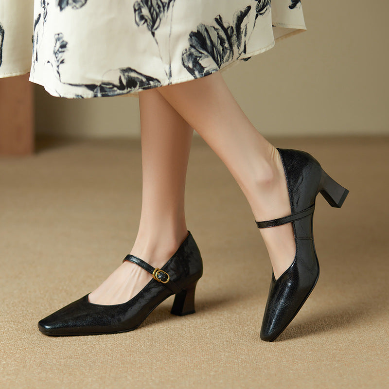Orvane Mary Jane Leather Pumps