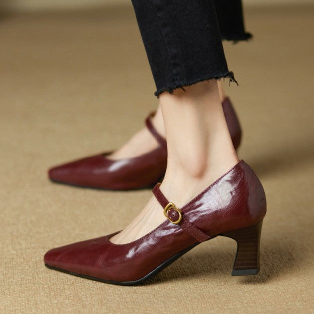 Orvane Mary Jane Leather Pumps