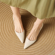 Ceyra Leather Kitten Heels