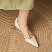 Ceyra Leather Kitten Heels