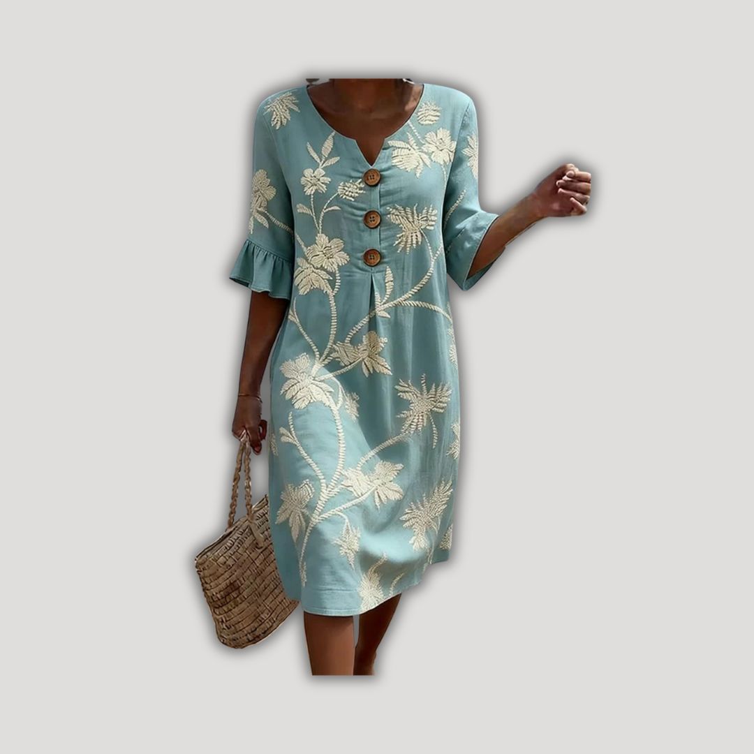 Flora | Lightweight Floral Button-Through Dress