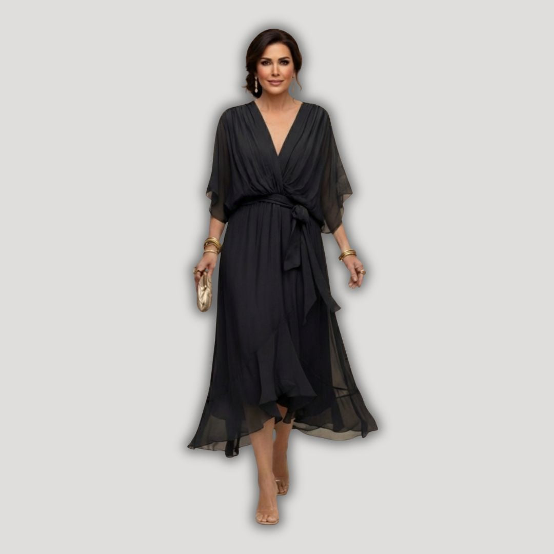 Arabella | Flowing V-Neck Silhouette Dress