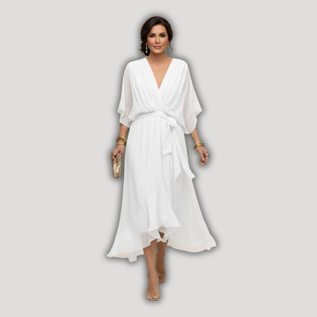 Arabella | Flowing V-Neck Silhouette Dress
