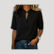 Margaux | Elegant Notched Collar Blouse