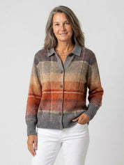 Edith | Graduated Plaid Knit Cardigan