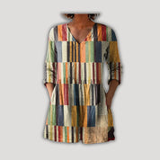 Sophie | Elegant Longline V-Neck Blouse