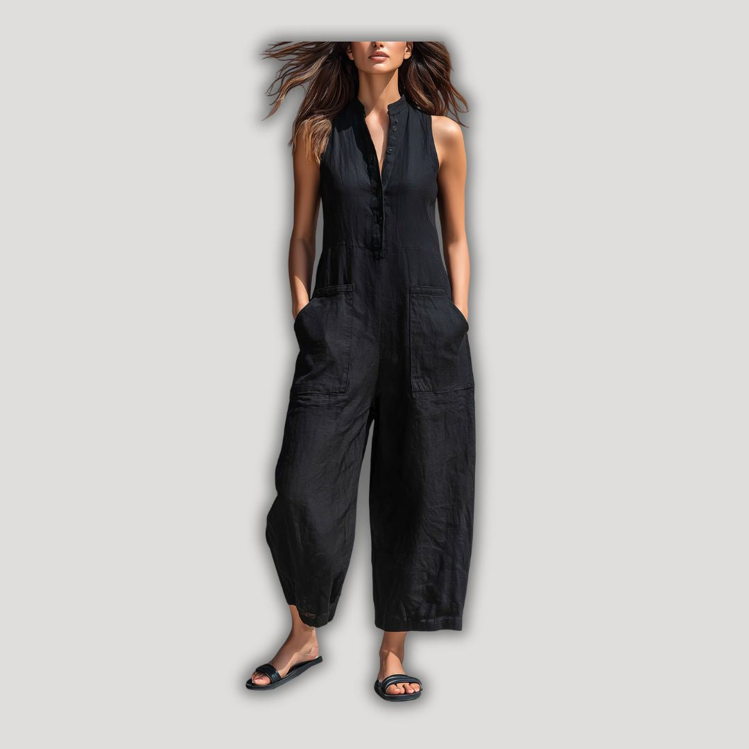 Kendra | Casual Linen-Effect Slouchy Jumpsuit