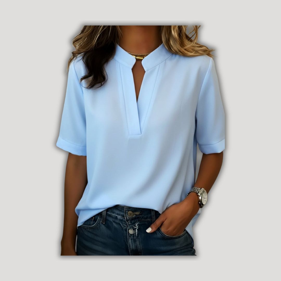 Margaux | Elegant Notched Collar Blouse