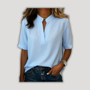 Margaux | Elegant Notched Collar Blouse