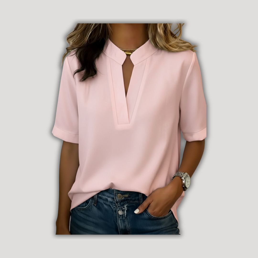 Margaux | Elegant Notched Collar Blouse