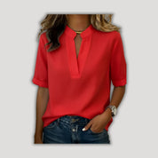 Margaux | Elegant Notched Collar Blouse