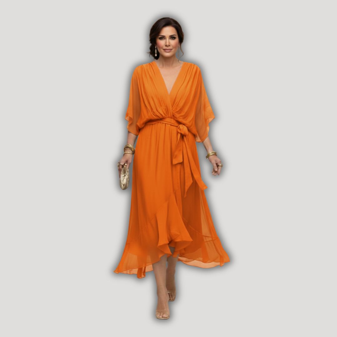 Arabella | Flowing V-Neck Silhouette Dress