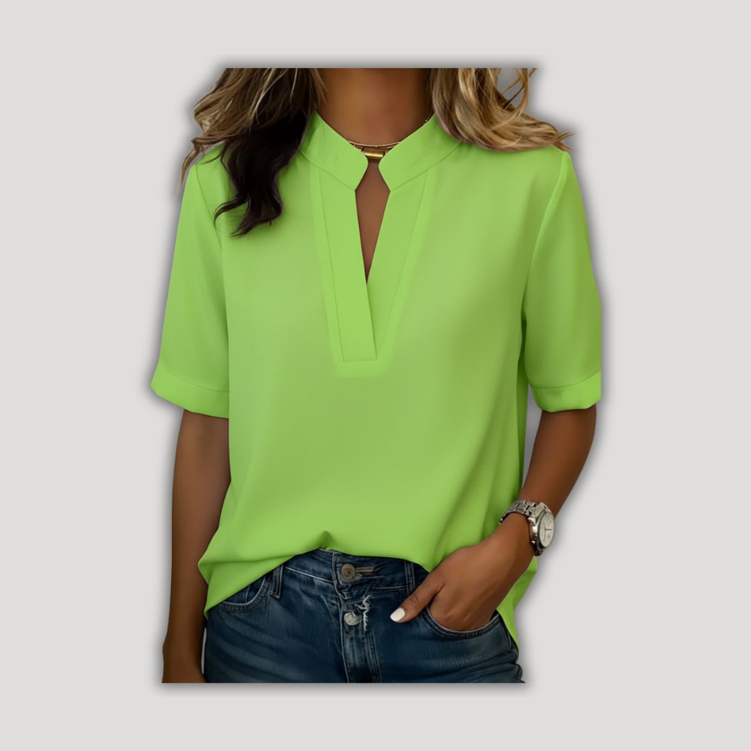 Margaux | Elegant Notched Collar Blouse