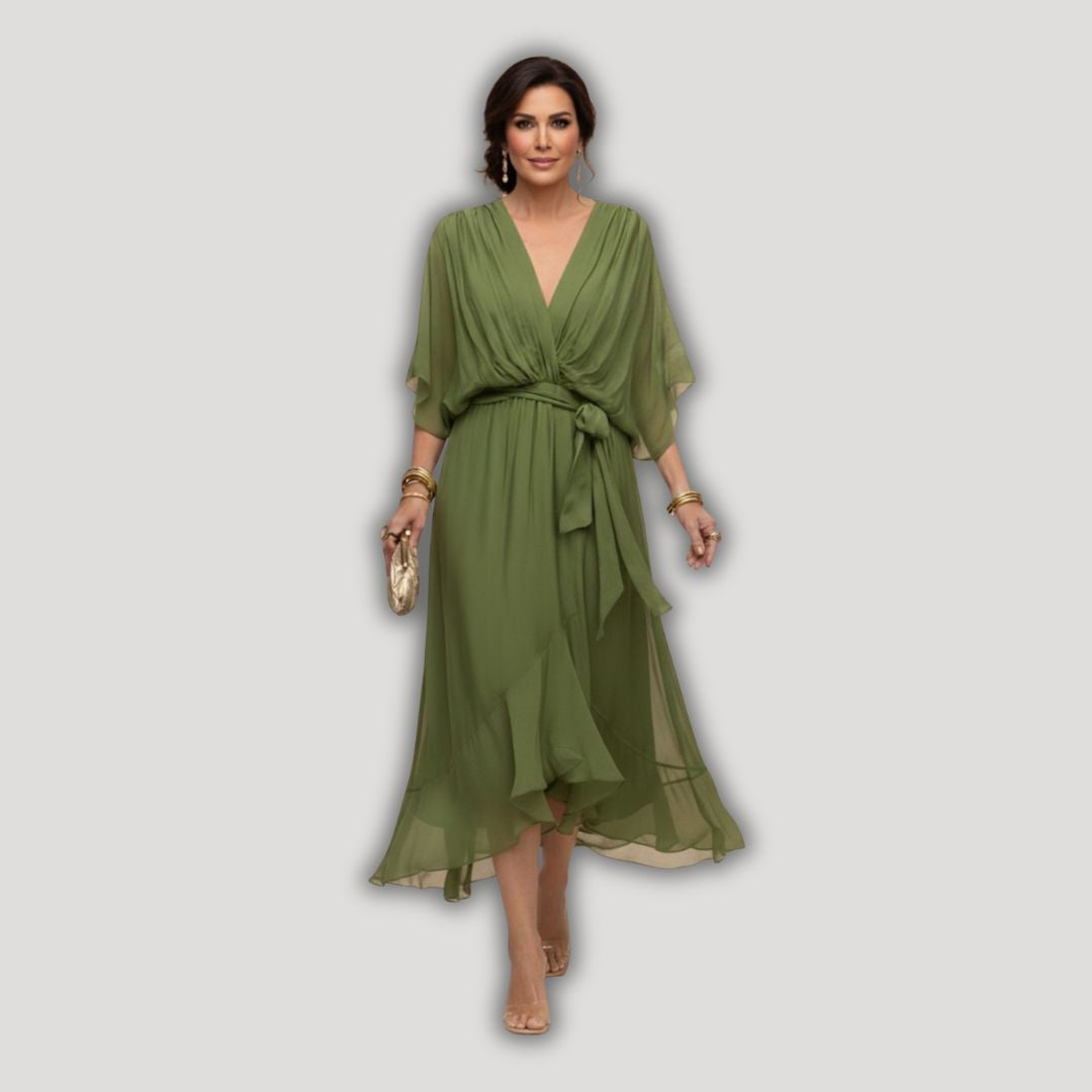 Arabella | Flowing V-Neck Silhouette Dress