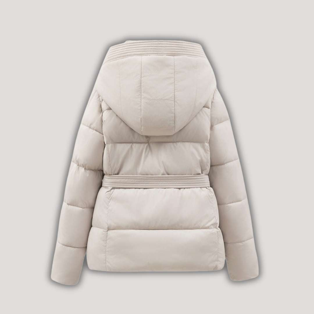 Ciara | Winter Puffer Jacket with Hood snd Belt