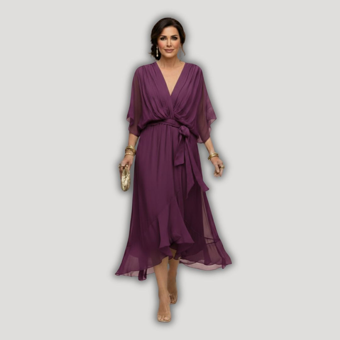 Arabella | Flowing V-Neck Silhouette Dress