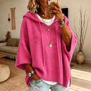 Camille | Poncho-Style Hooded Knit Jumper