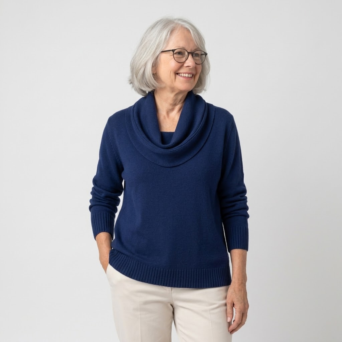 Agnes | Draped Cowl Neck Jumper
