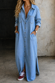Betty | Button-Through Maxi Dress